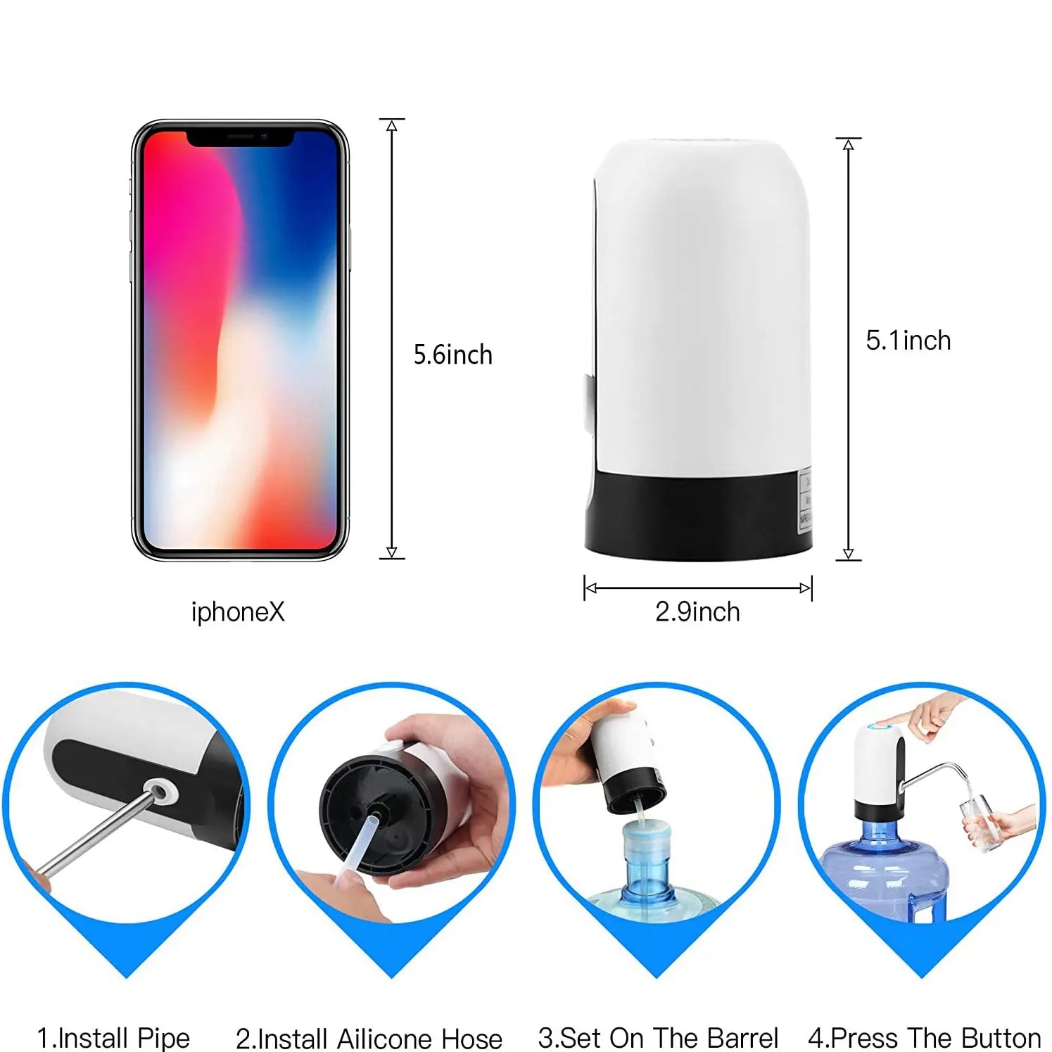 USB Water Bottle Pump Dispenser