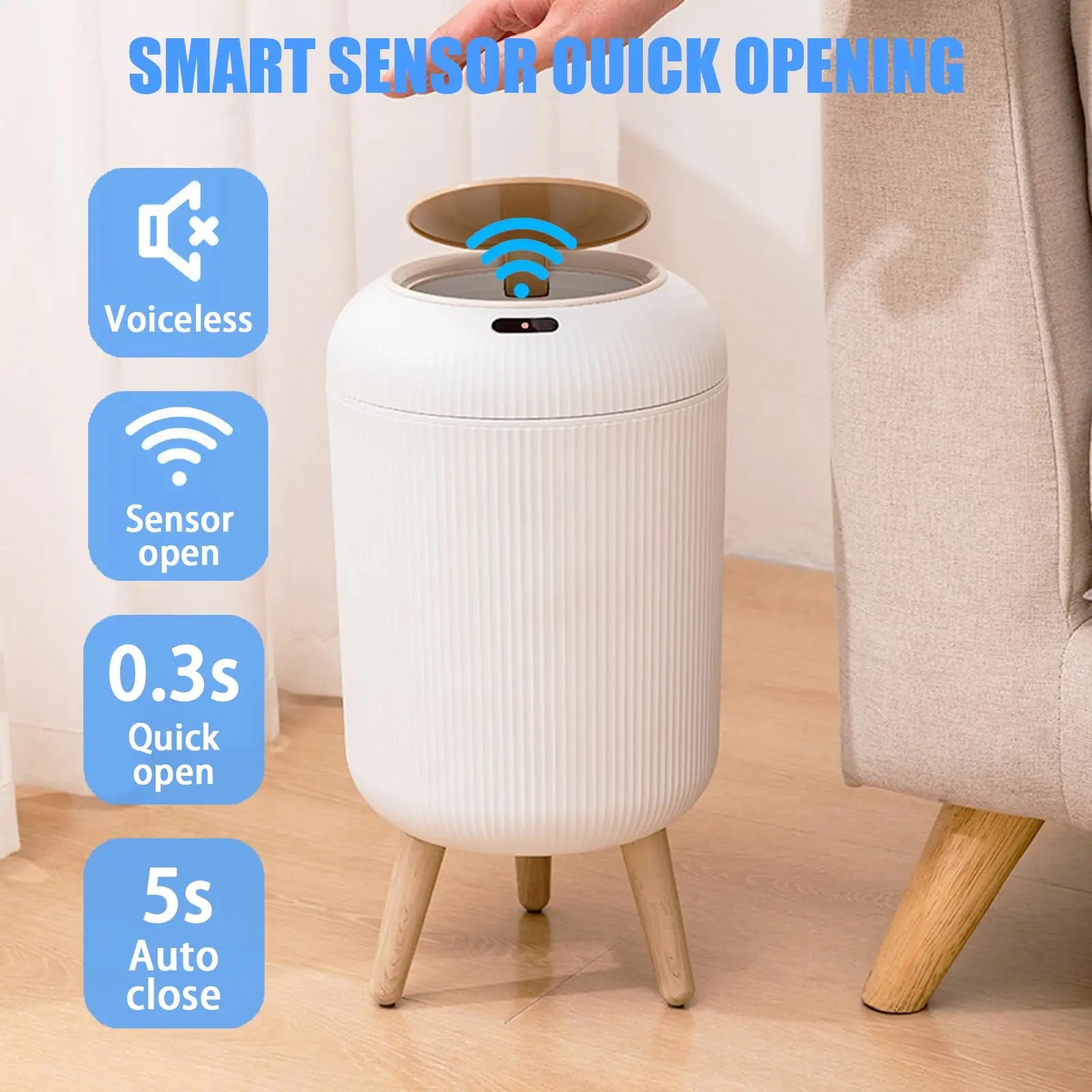 Motion Sensor Automatic Trash Can