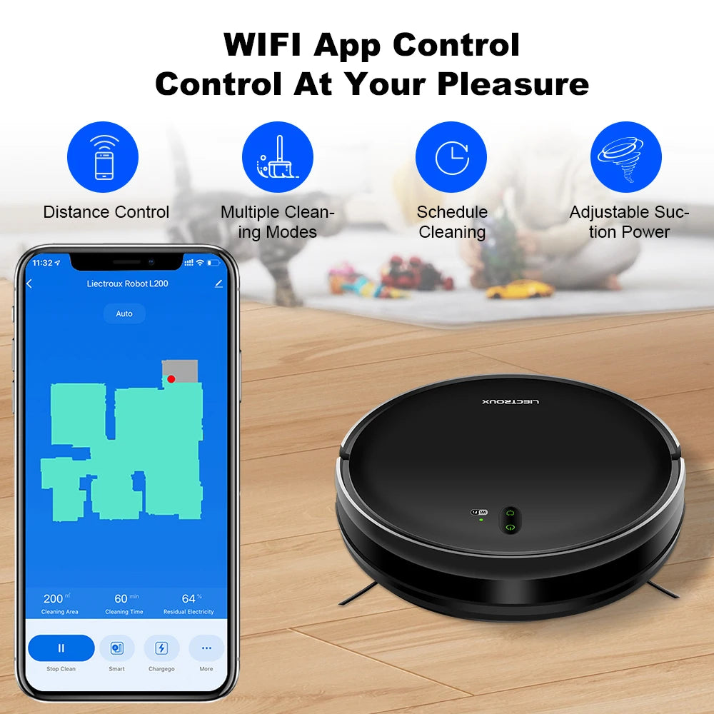 LIECTROUX L200 Robot Vacuum & Mop Combo